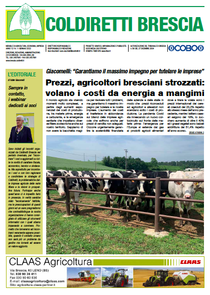 Cover mensile coldiretti Brescia 1/2022