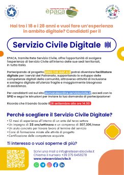 Partecipa con Epaca al servizio civile digitale